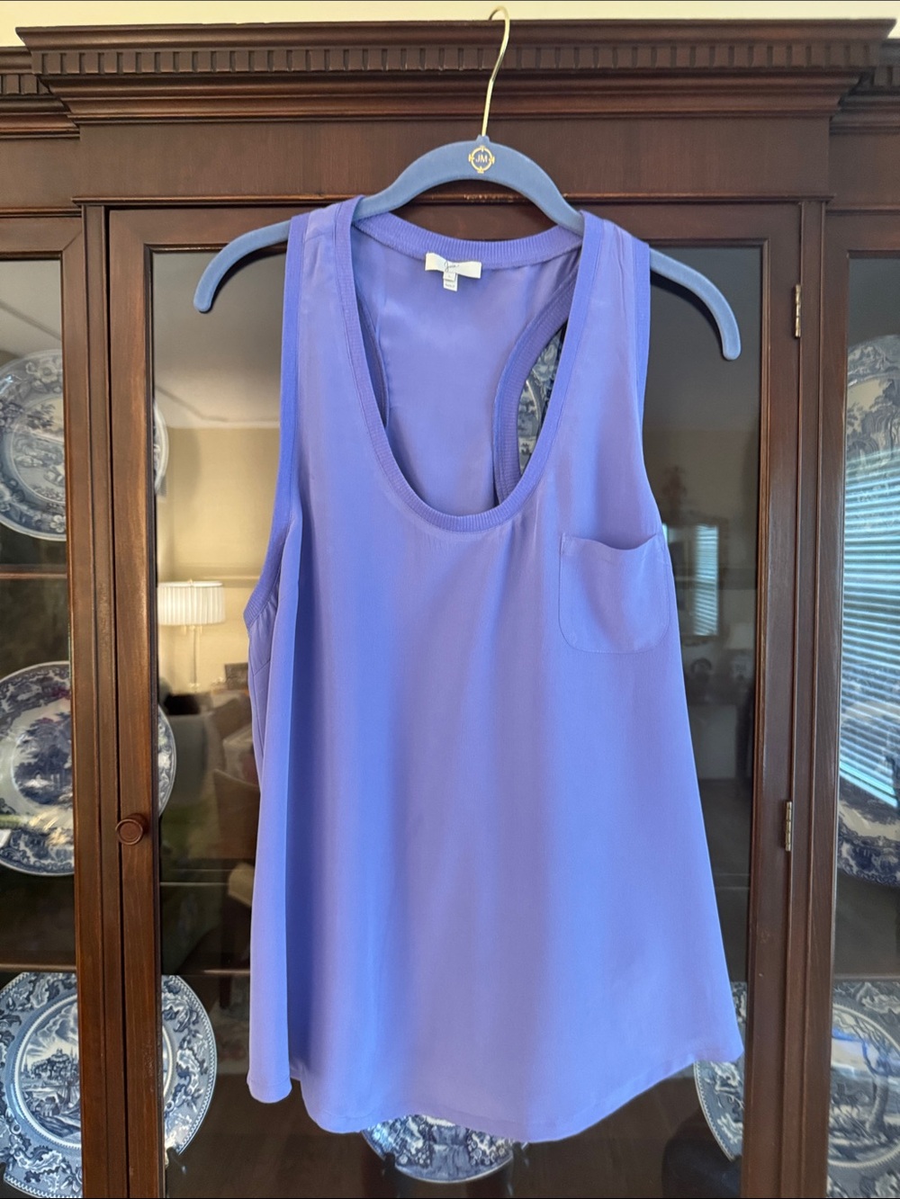 Joie Lilac Scoop Neck Pocket Tank